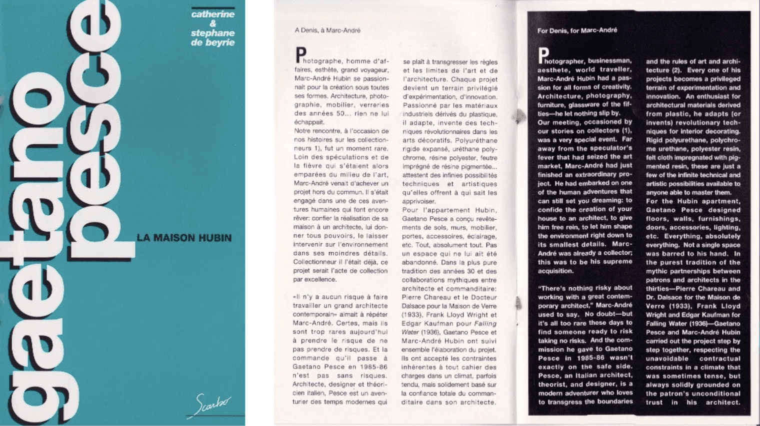 Catalogue « La Maison Hubin », Galerie de Beyrie, Paris, 1993
