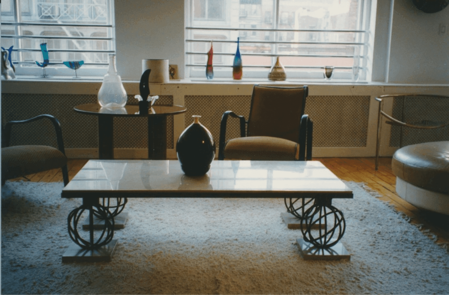 Galerie de Beyrie, New York, 1996 : Jean Royère, Jacques Adnet, Jean Besnard, Vistosi, Alexandre Noll, Georges Jouve